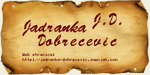 Jadranka Dobrečević vizit kartica